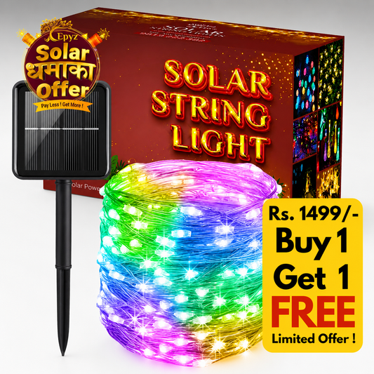 Solar Decorative Led Lights For Home 100 Led Multicolor - Epyz( Buy 1 Get 1 Free ! )