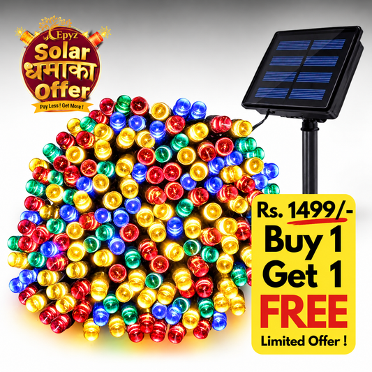 Solar Room Decor Lights 100 Led Multicolor - Epyz( Buy 1 Get 1 Free ! )