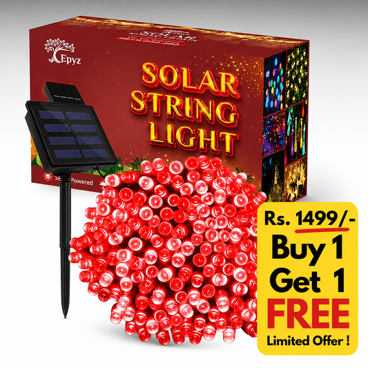 100 LED Solar Red String Light( Buy 1 Get 1 Free ! )