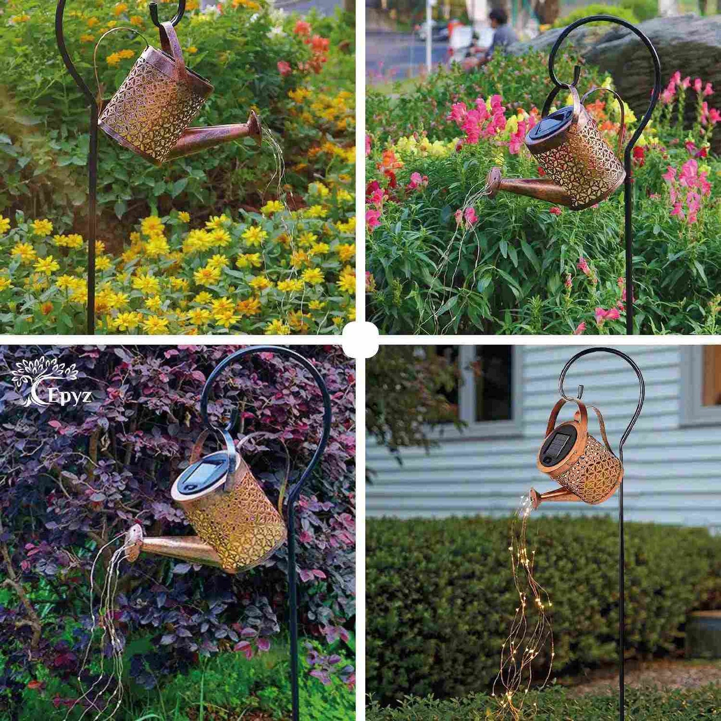 Solar Watering Can Metal Light | Solar Metal Light