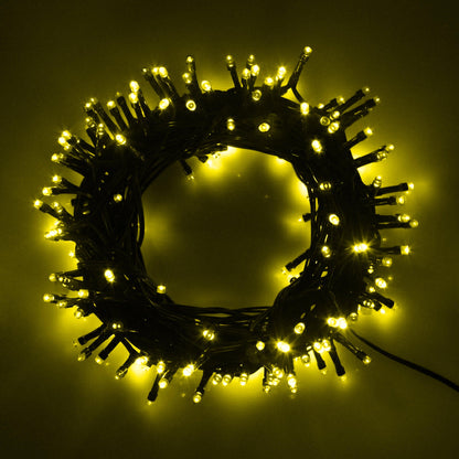 100 LED Solar Yellow String Light