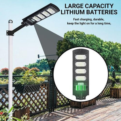 120 Watt Solar Street Light for Outdoor With Pole (White Light)