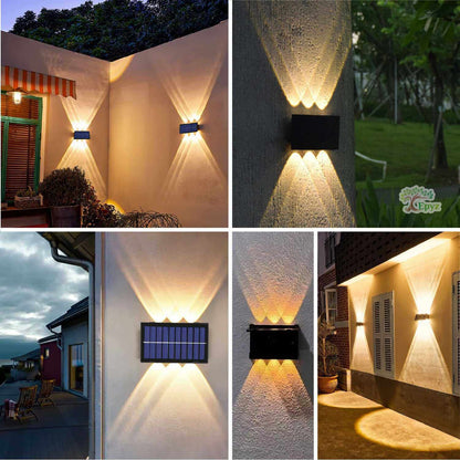 Solar Wall Lights Warm Yellow Light