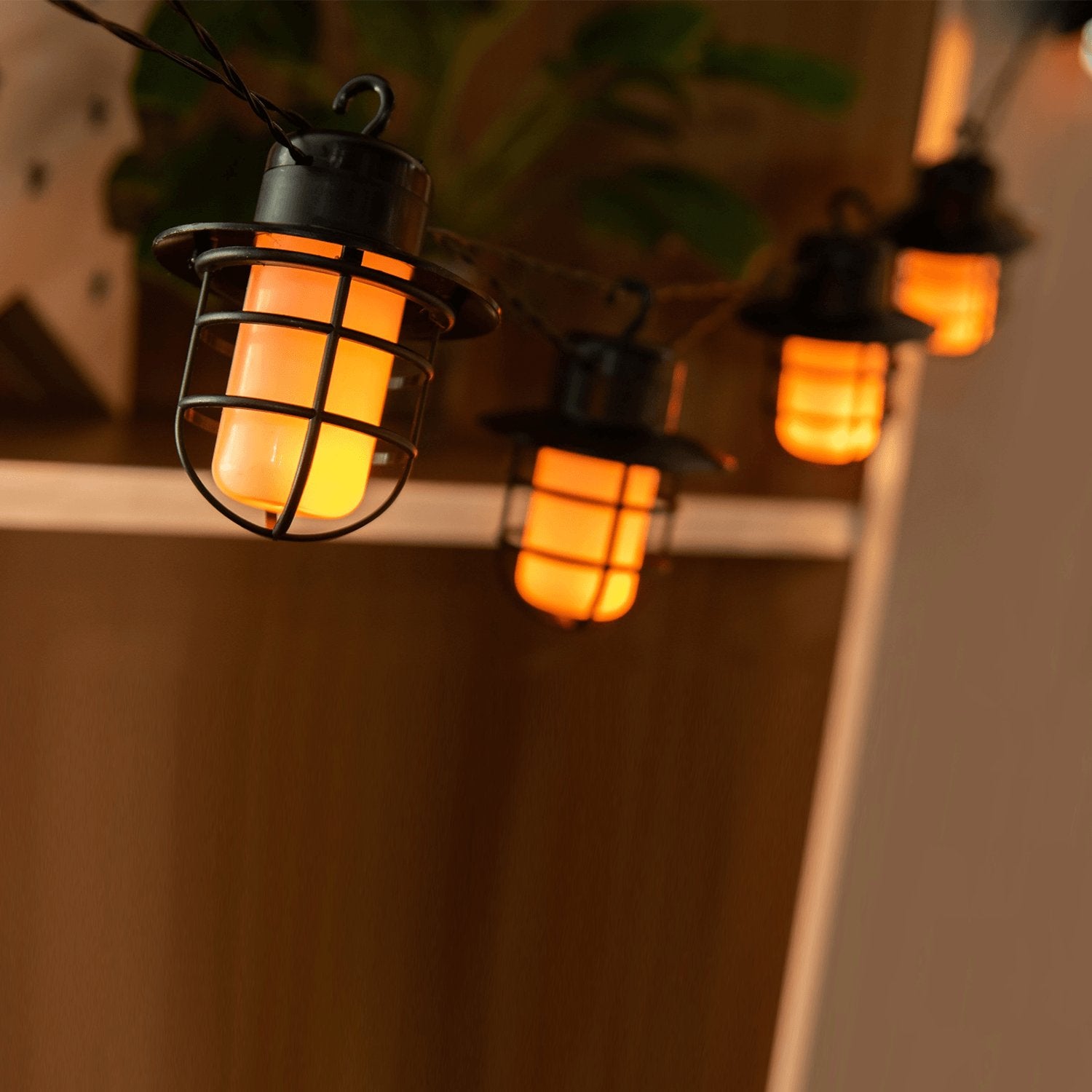 Solar String Flickering Hanging Lights Warm Yellow( Buy 1 Get 1 Free ! )