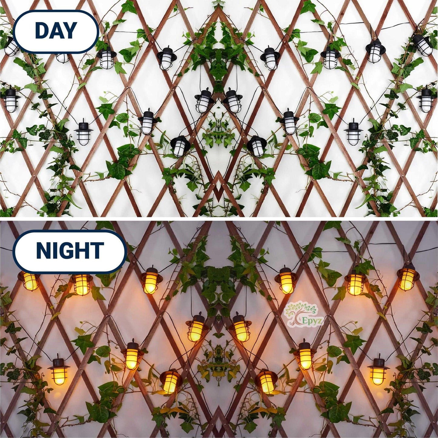 Solar String Flickering Hanging Lights Warm Yellow( Buy 1 Get 1 Free ! )