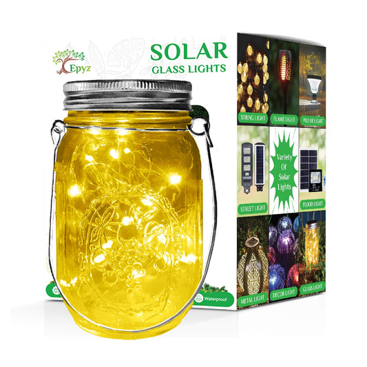 Solar Jar Lights | Glass Hanging Jar Lights