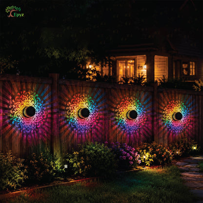SOLAR MANDALA FENCE LIGHT, OUTDOOR MULTICOLOUR