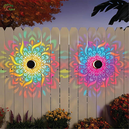 SOLAR MANDALA FENCE LIGHT, OUTDOOR MULTICOLOUR