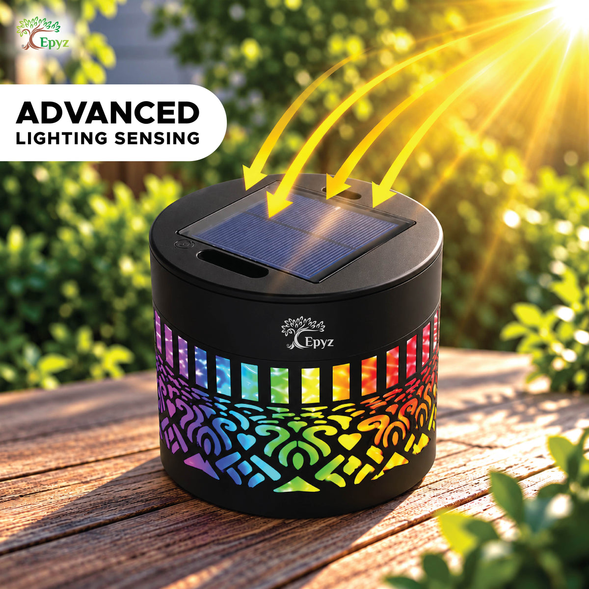 SOLAR MANDALA FENCE LIGHT, OUTDOOR MULTICOLOUR