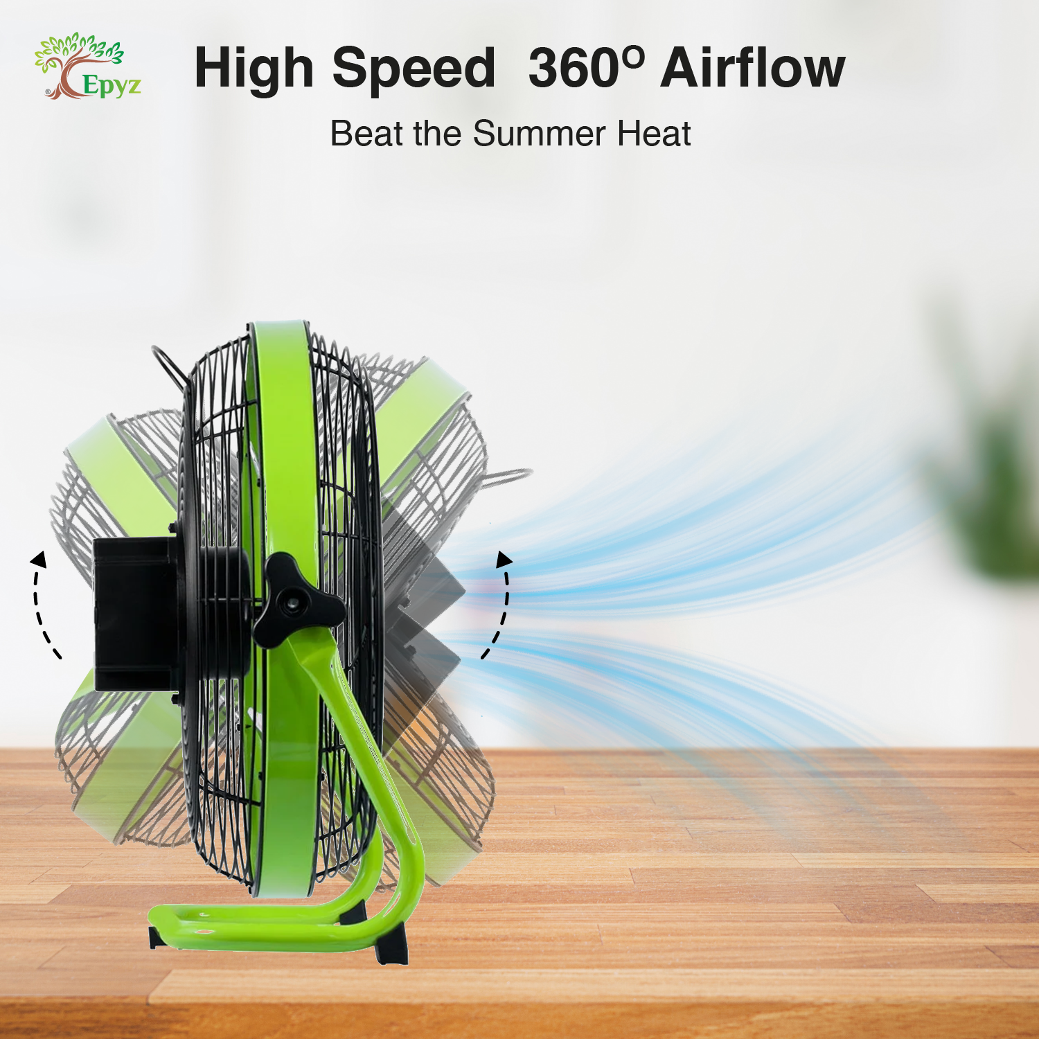 SOLAR POWERED PORTABLE  & RECHARGEABLE FAN - 14 INCH ALUMINIUM BODY (TABLE FAN )