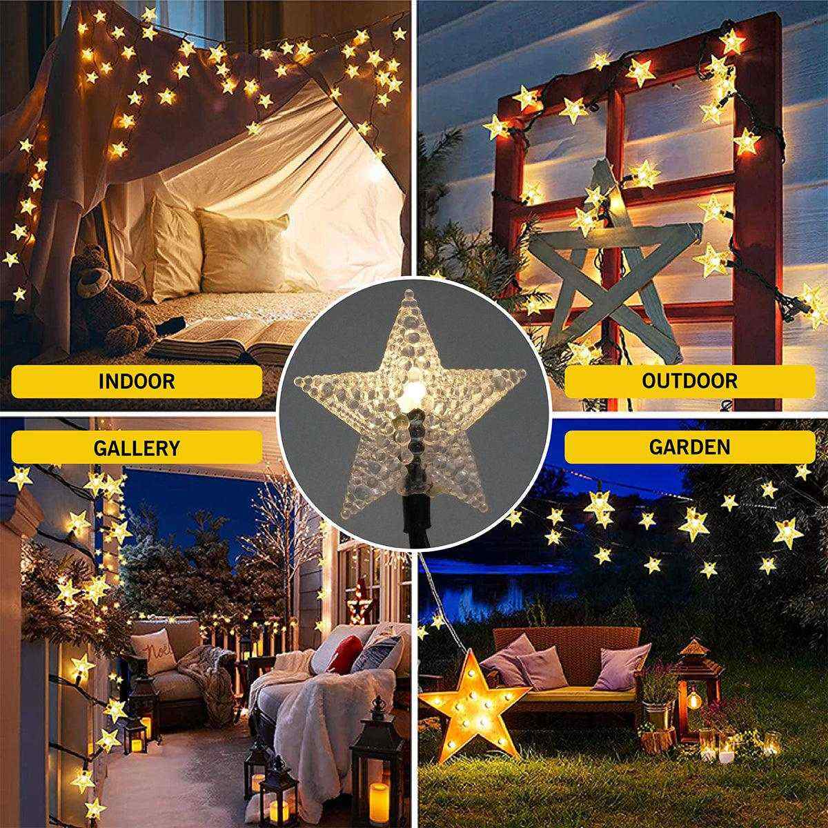 Solar Star Decoration Warm Light - Epyz ( Buy 1 Get 1 Free ! )
