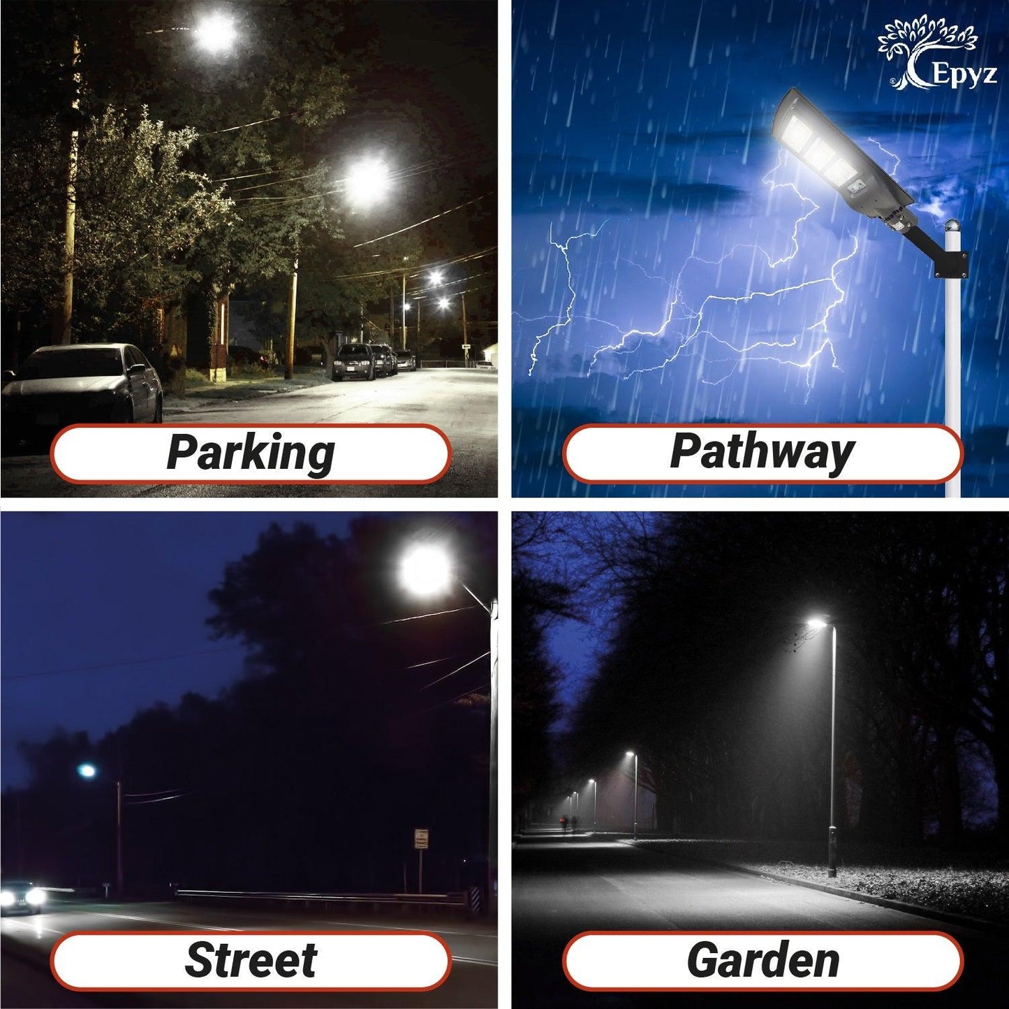 90 Watt Solar Street Light for Outdoor (White Light)