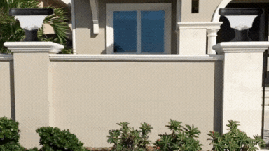 Modern Outdoor Pillar Lights | Solar Square Pillar Light