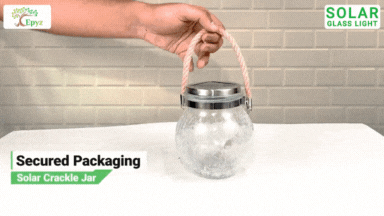 Solar Hanging 20 LED Glass Jar Multi Color Light