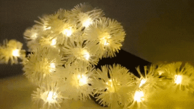 30 LED Solar Snow Ball String Light (Warm Light)( Buy 1 Get 1 Free ! )
