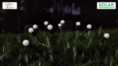 6 LED Solar Firefly Yellow Lights