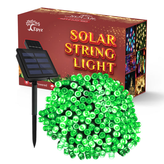 100 LED Solar Green String Light