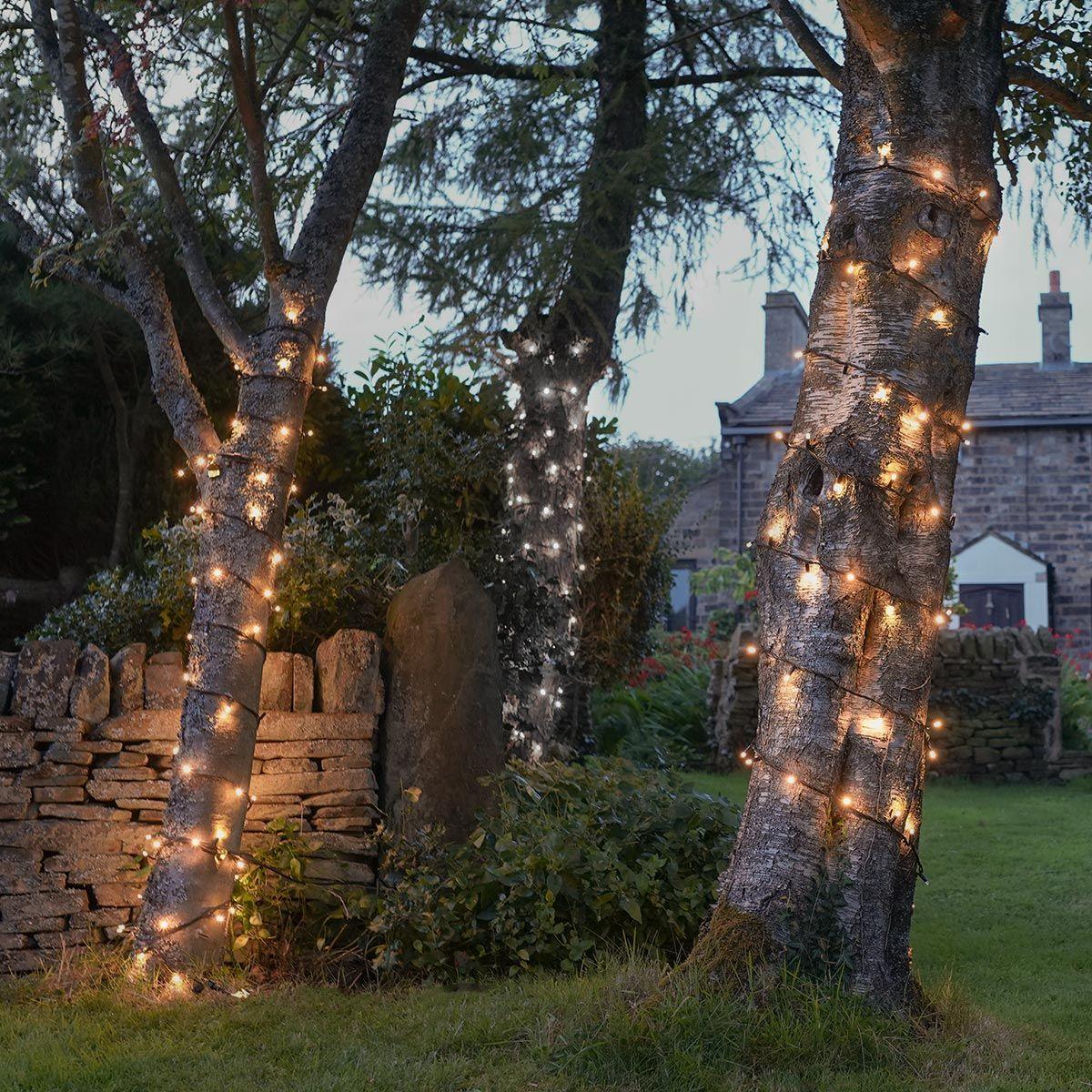 100 LED Solar Yellow String Light