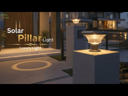 Modern Outdoor Pillar Lights | Solar Square Pillar Light
