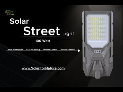 100W SOLAR STREET LIGHT WITH MOTION SENSOR