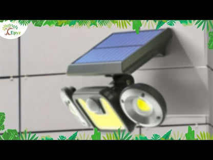 Outdoor Led Motion Sensor Light |  Solar Motion Sensor 3 Head Light