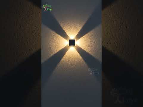 Solar Wall Light Outdoor 4 Side [ Multicolor, Pack of 1 ]