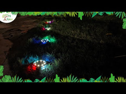 Solar Ground Lights Outdoor Solar Garden Disk Lights