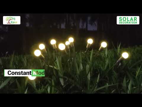 6 LED Solar Firefly Yellow Lights (Buy 1 Get 1 Free)
