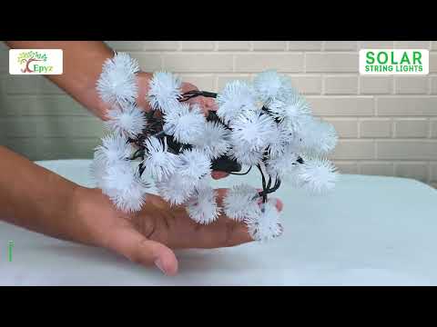 30 LED Solar Snow Ball String Light (Multicolour Light)( Buy 1 Get 1 Free ! )