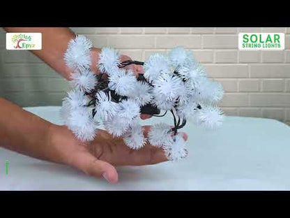 30 LED Solar Snow Ball String Light (Multicolour Light)( Buy 1 Get 1 Free ! )