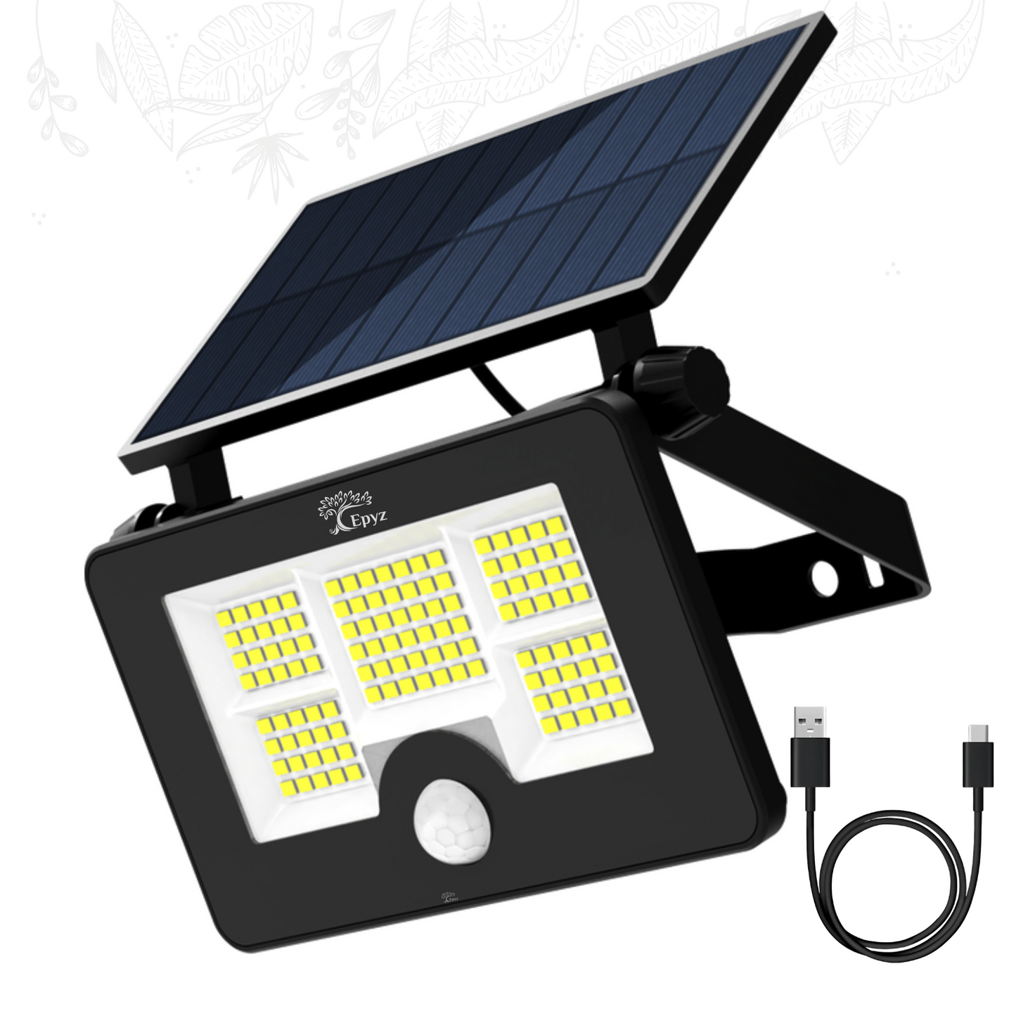 Solar LED Flood Light 20 Watt (Buy 1 Get 1 Free) | USB Rechargeable | 2000mAh Battery