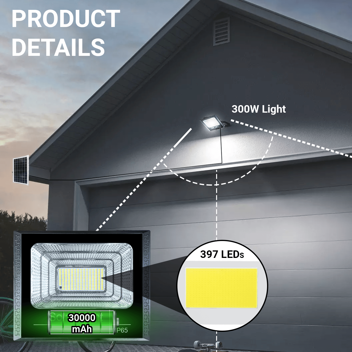 Buy Online 300 Watt Solar Led Flood Light For Outdoor