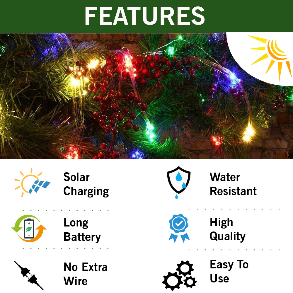 Buy Solar Decorative Led Lights For Home 100 Led Multicolor - Epyz ...