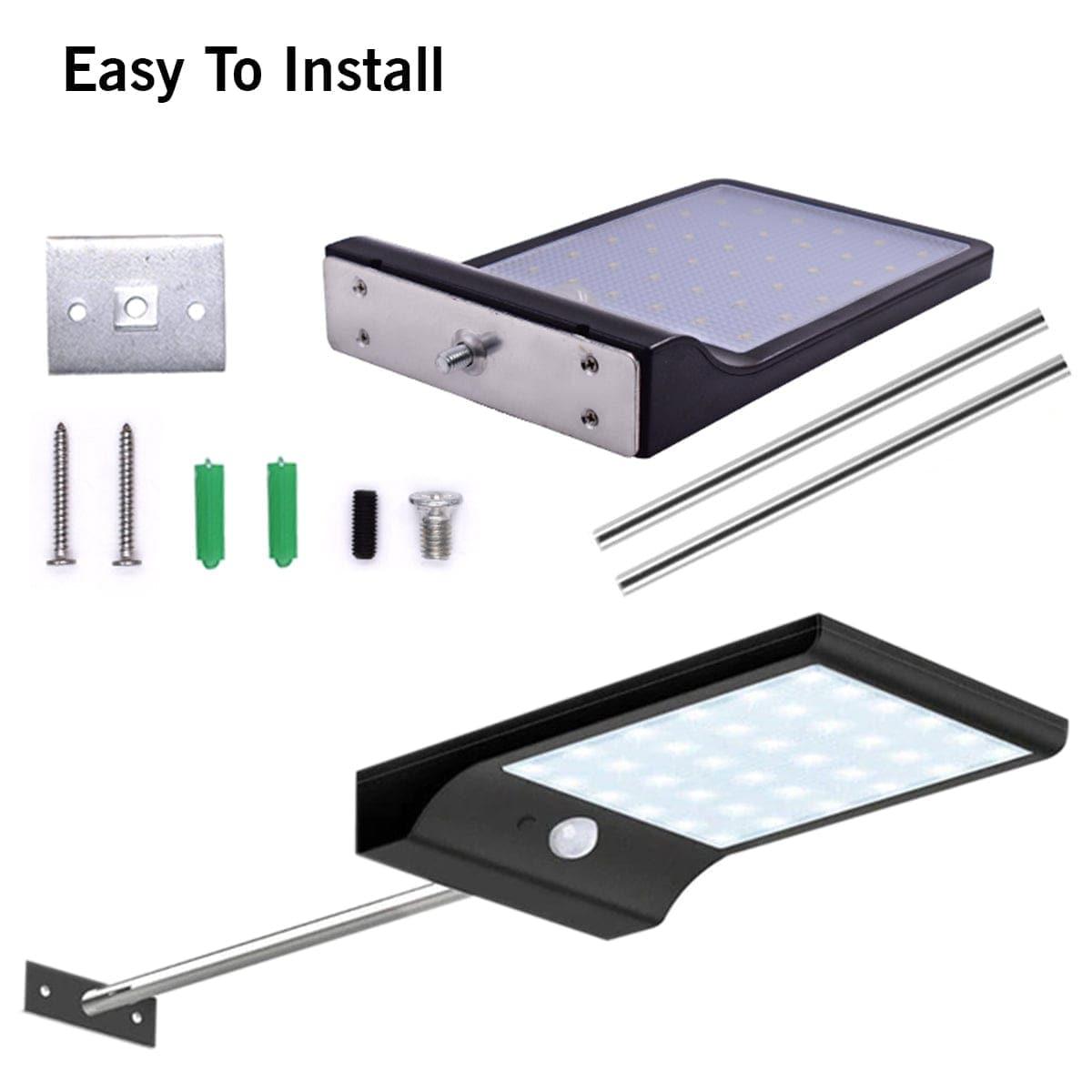Solar 36 Led Motion Sensor Light With Pole
