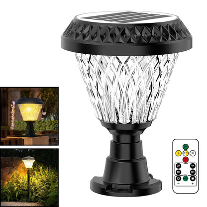 Solar Pillar Lights | Led Round Pillar Lights In Multicolor