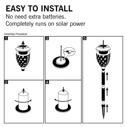 Solar Powered Garden Lights Mashaal -Epyz